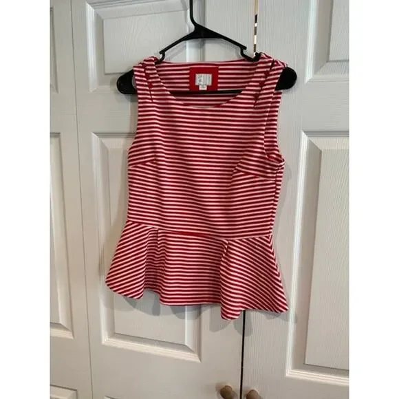 Anthropologie 9-H15 Antonia Peplum Top - Picture 2 of 8